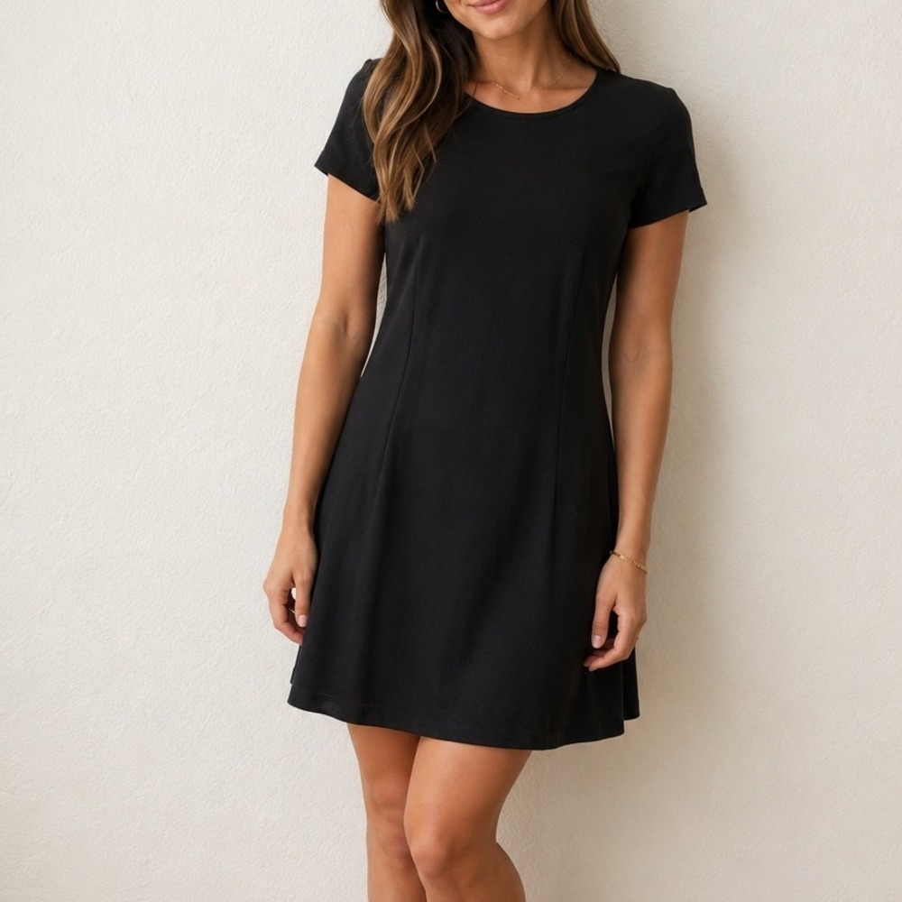 Drew Pleated Little Black Mini Dress Black Quiet Luxury Dark Academia Old‎ Money